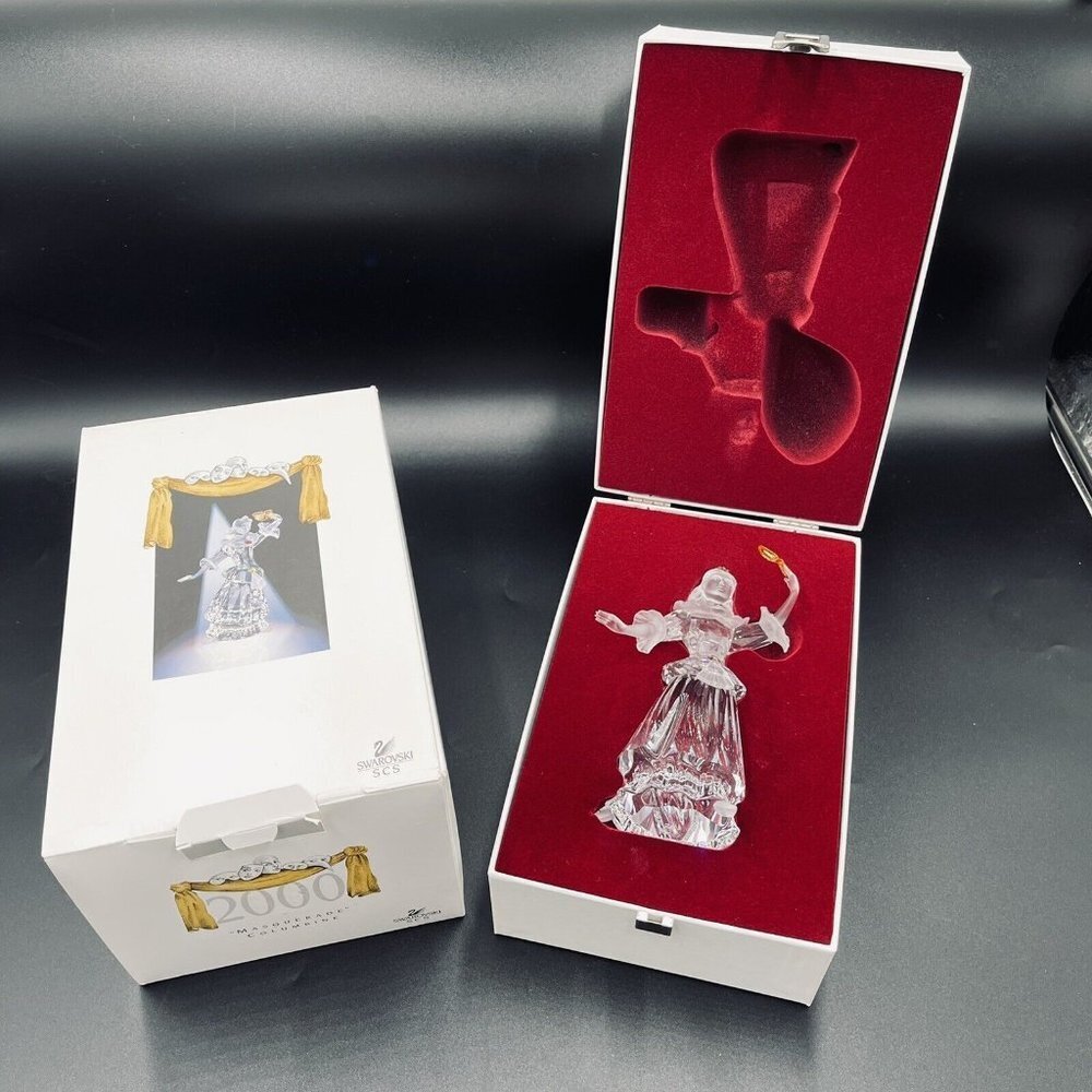 Swarovski Masquerade Columbine 2000 SCS Annual Figurine Box w/ Certificate
